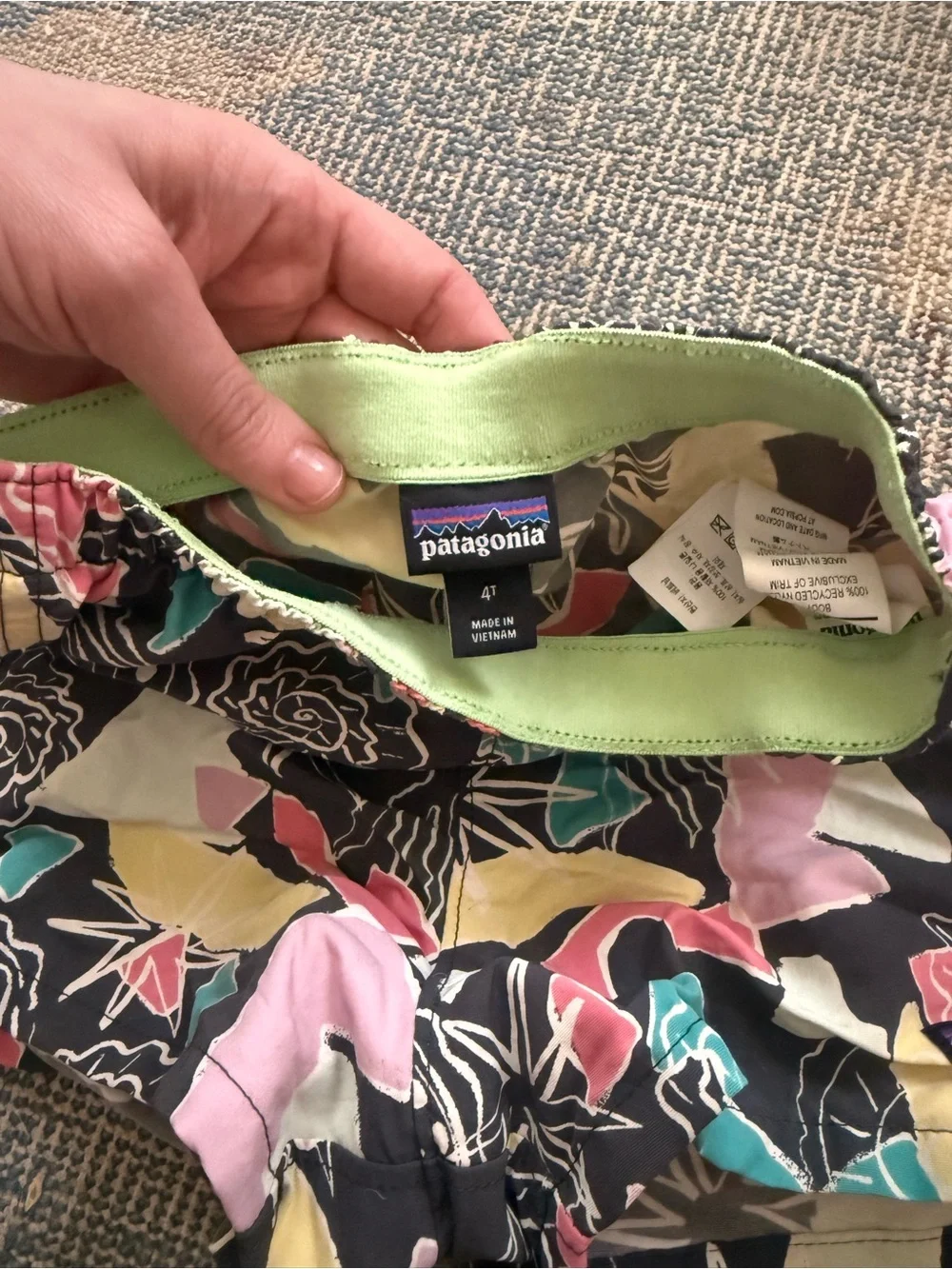NWOT Patagonia Toddler Boy Swim Trunks 4T
